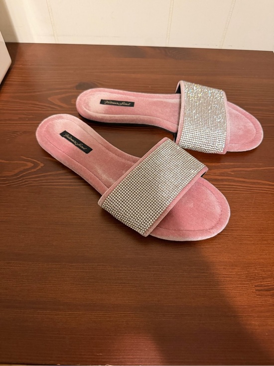 Victoria's Secret Shoes - Victoria's Secret Pink Crystal-Embellished Slide Sandals